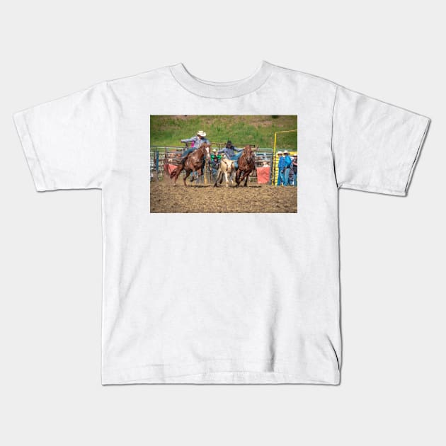 RODEOS, HORSES, COWBOYS Kids T-Shirt by anothercoffee